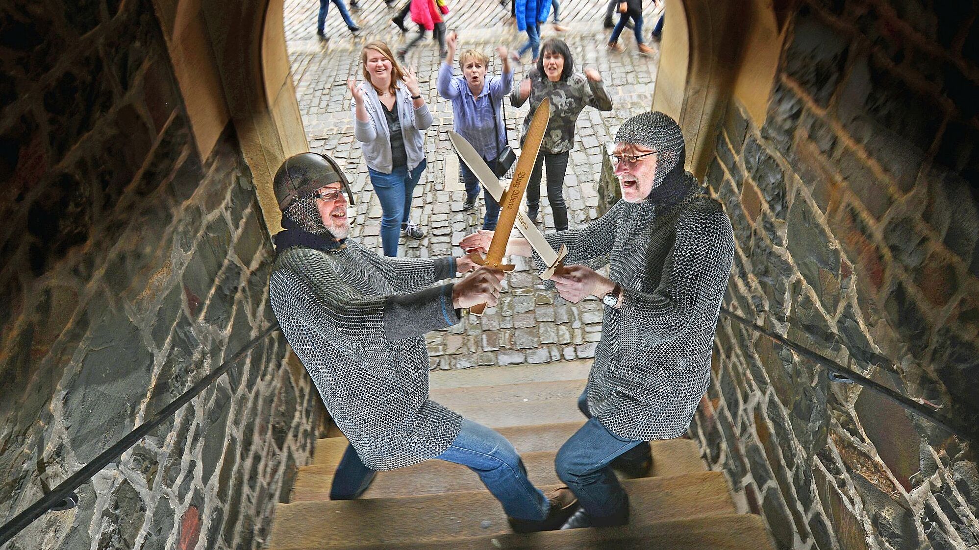 Ritter auf Burg Altena im Märkischen Kreis