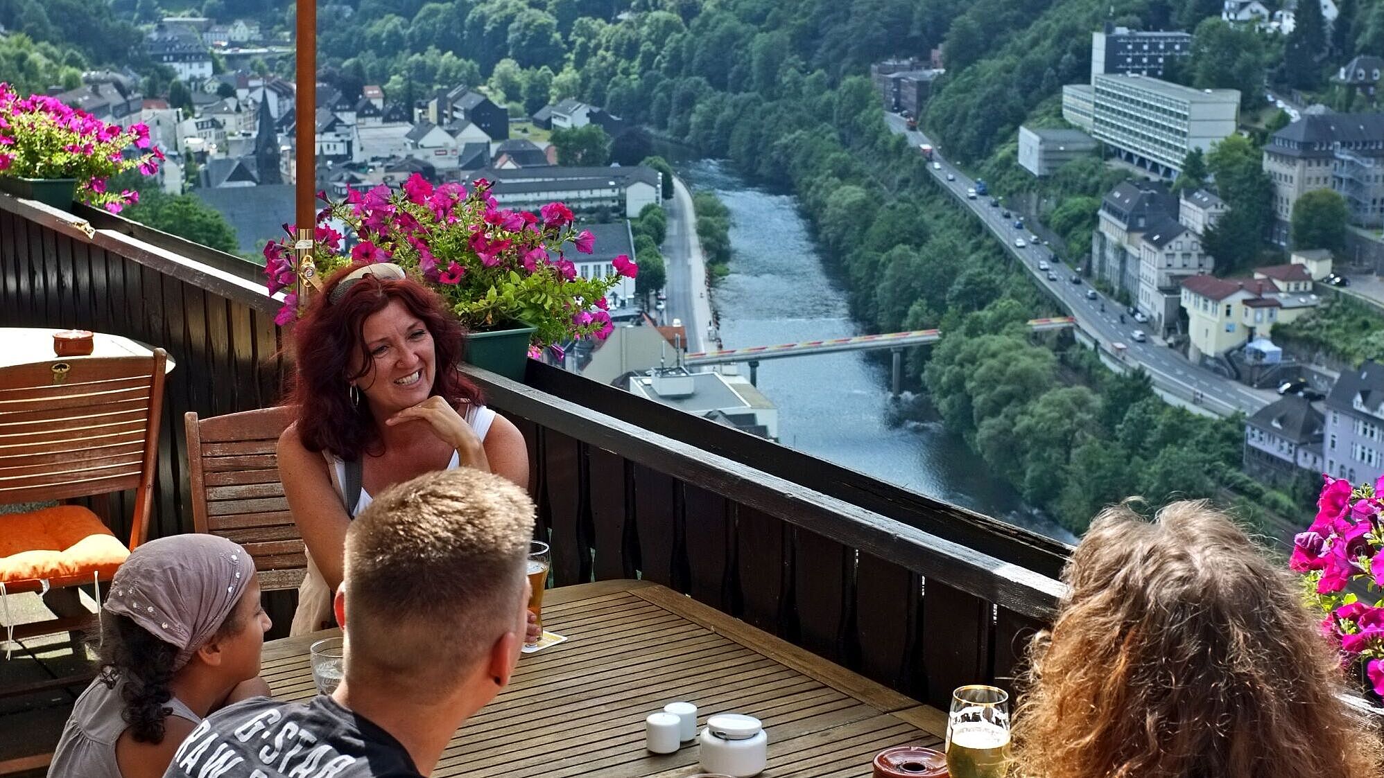Ausblick Burgrestaurant der Burg Altena