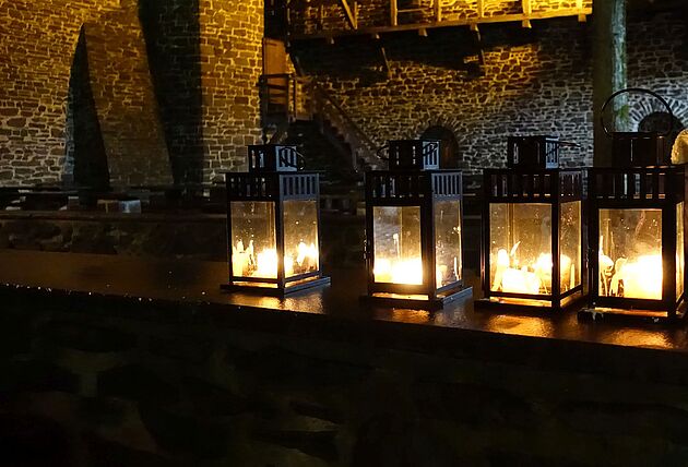 Lichterführung auf Burg Altena im Märkischen Kreis