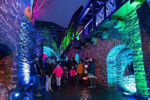 Lichterführung in der Burg Altena im Märkischen Kreis